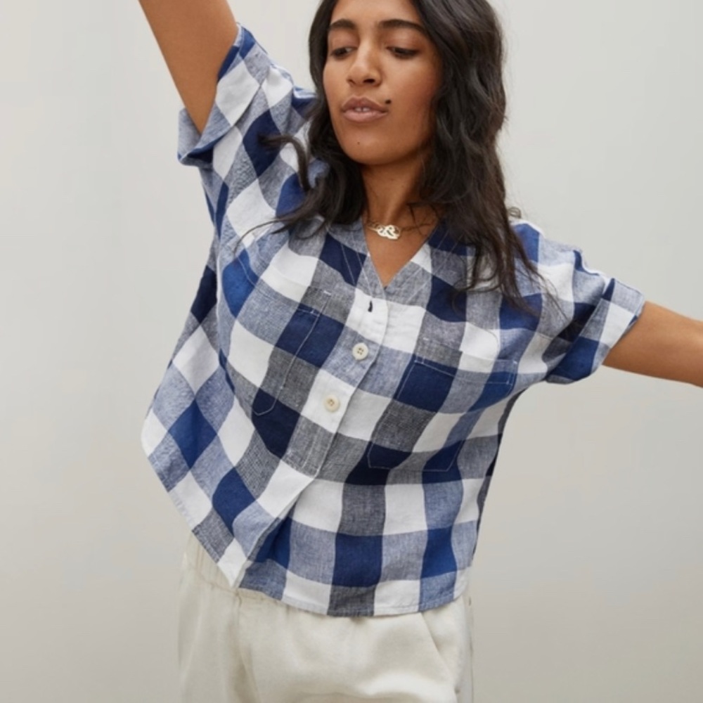 Everlane linen utility popover shirt
